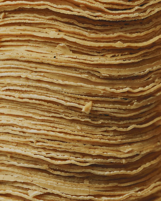A stack of tortillas