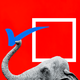 An illustration of an elephant stealing the checkmark from a ballot box.