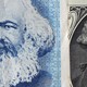 Illustration of Marx and a dollar bill