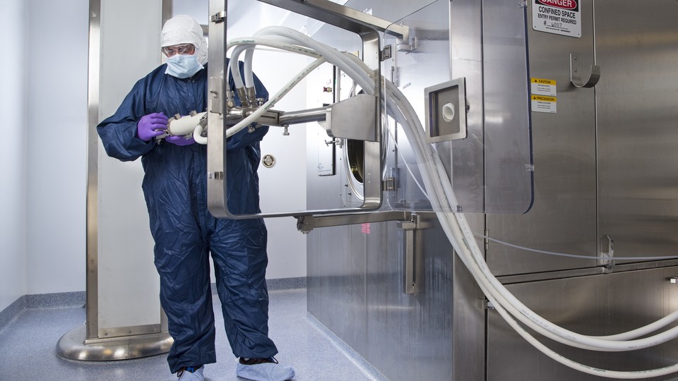 A manufacturing worker at an Eli Lilly facility in Indiana