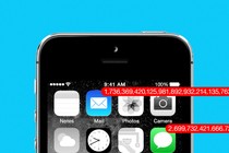 An iPhone screen with notifications of more than billions of emails and texts