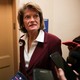 Senator Lisa Murkowski talking to reporters