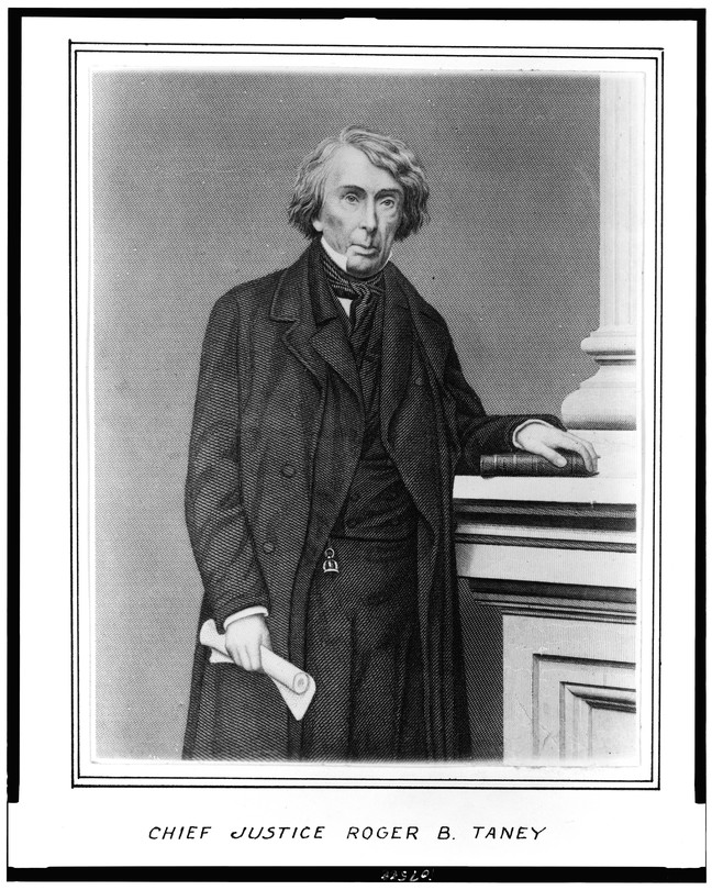 Roger B. Taney, three-quarter length portrait, standing, facing right