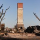 A photo of a burned-out home in California after a wildfire.