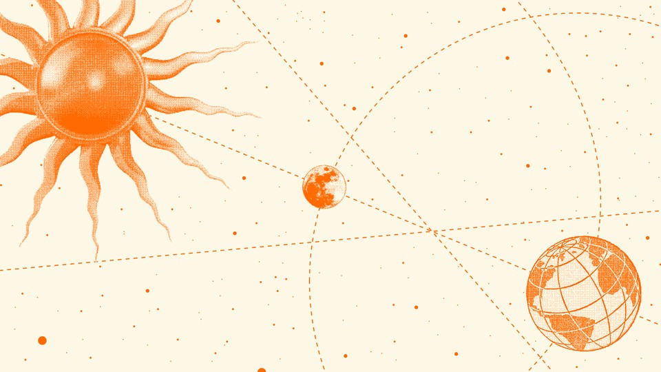 A map showing a total solar eclipse