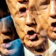 Illustration of Trump talking in double vision