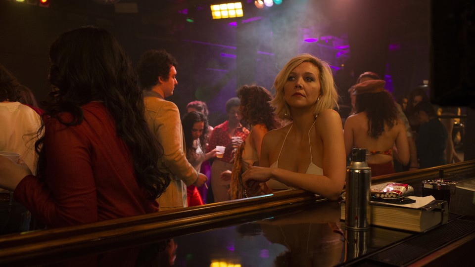 Candy (Maggie Gyllenhaal) in a scene from Season 2 of HBO's 'The Deuce'