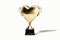 A heart-shaped trophy
