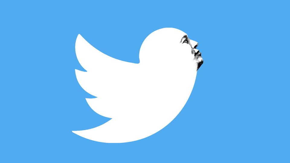 Twitter's logo with Elon Musk's face on the bird