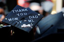 A student's graduation cap