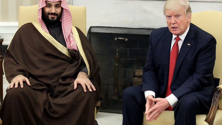 President Donald Trump meets with Mohammed bin Salman, Deputy Crown Prince and Minister of Defense of the Kingdom of Saudi Arabia at the White House on March 14, 2017.
