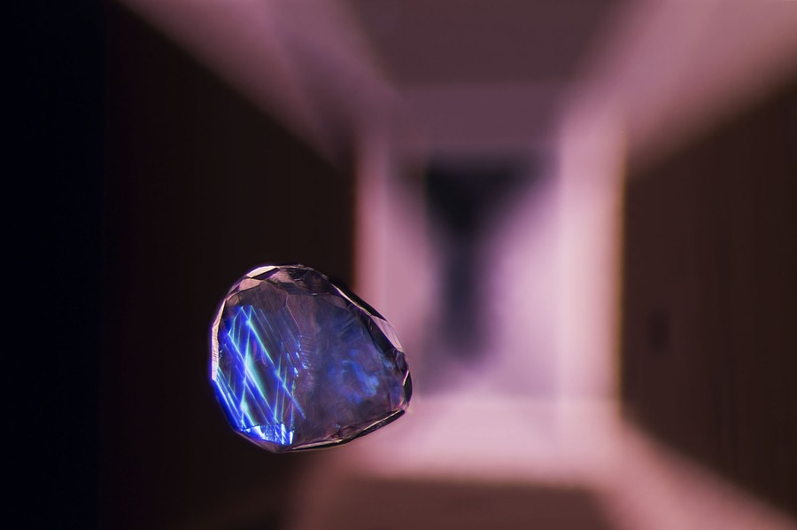 Close view of a gemstone