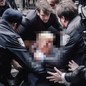 An image created by Midjourney's AI program that depicts Donald Trump being arrested