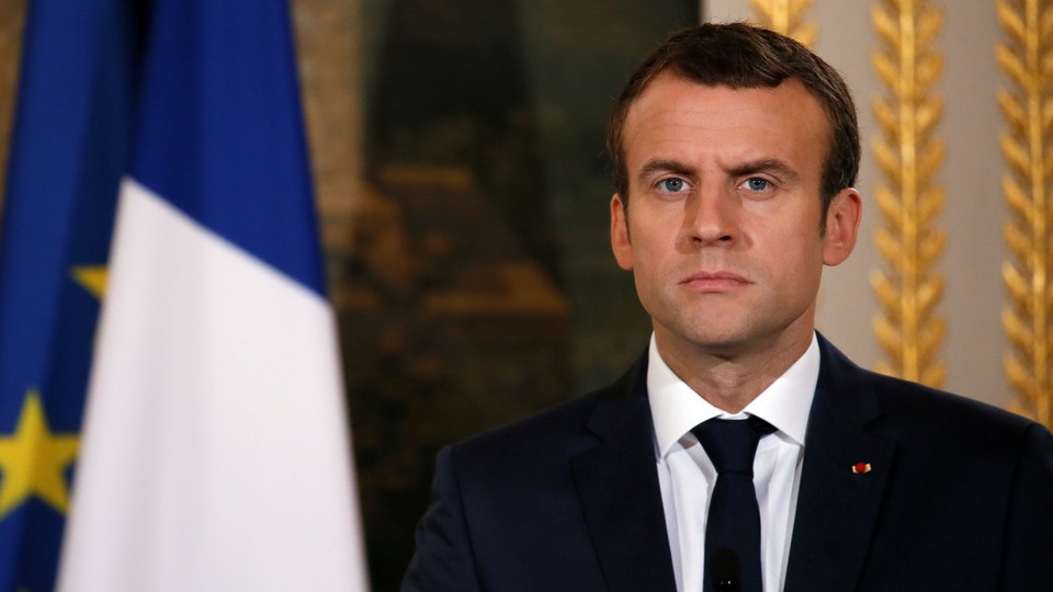 French President Emmanuel Macron at the Élysée Palace in Paris, France on July 6, 2017.
