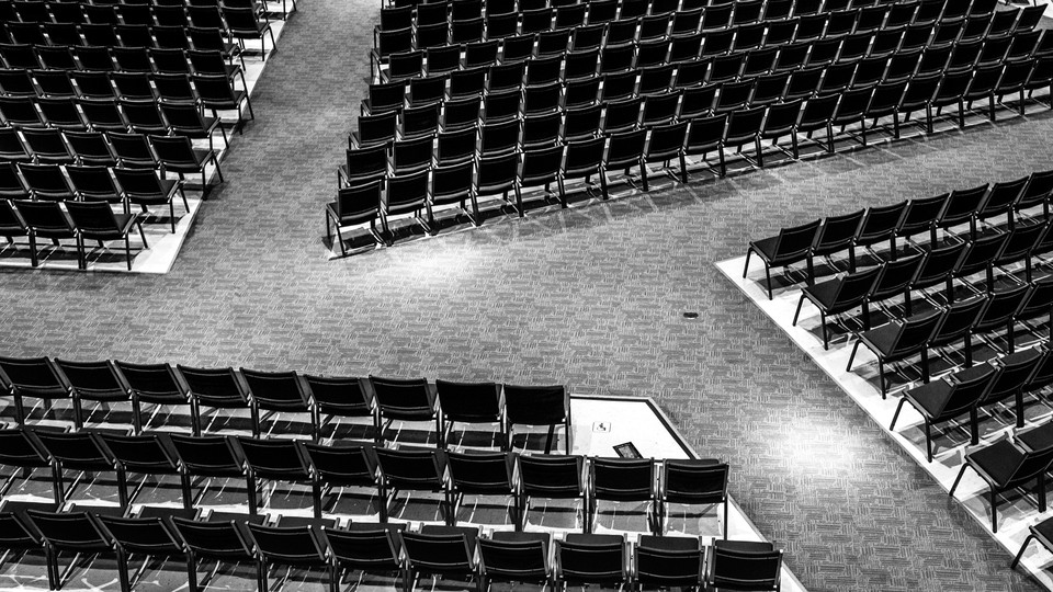 Chairs in the main sanctuary at North Point Community Church