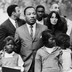 King and Joan Baez escorting children