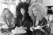 Michelle Pfeiffer, Cher, and Susan Sarandon in George Miller's <i>The Witches of Eastwick</i>, which is alternately uproarious, sexy, and deeply gross