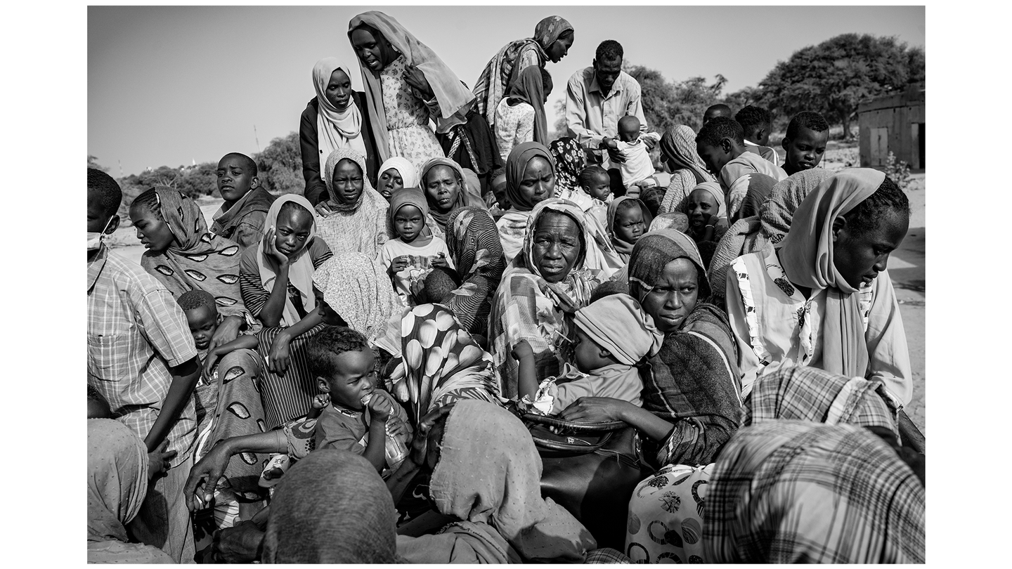 Picture of refugees who fled the Zamzam camp in Sudan’s Darfur region