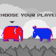 A mock-up video game starring a Republican elephant and Democratic donkey