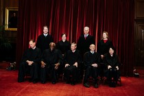 The Supreme Court justices sitting for a photo