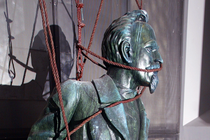 An Image of the statue of Feliks Dzerzhinsky being raised