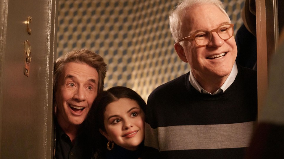Oliver (Martin Short), Mabel (Selena Gomez) and Charles (Steve Martin) in ‘Only Murders in the Building’