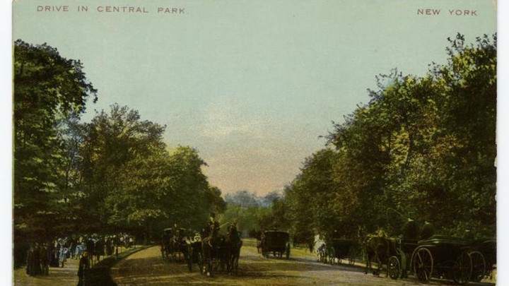 A postcard of Central Park
