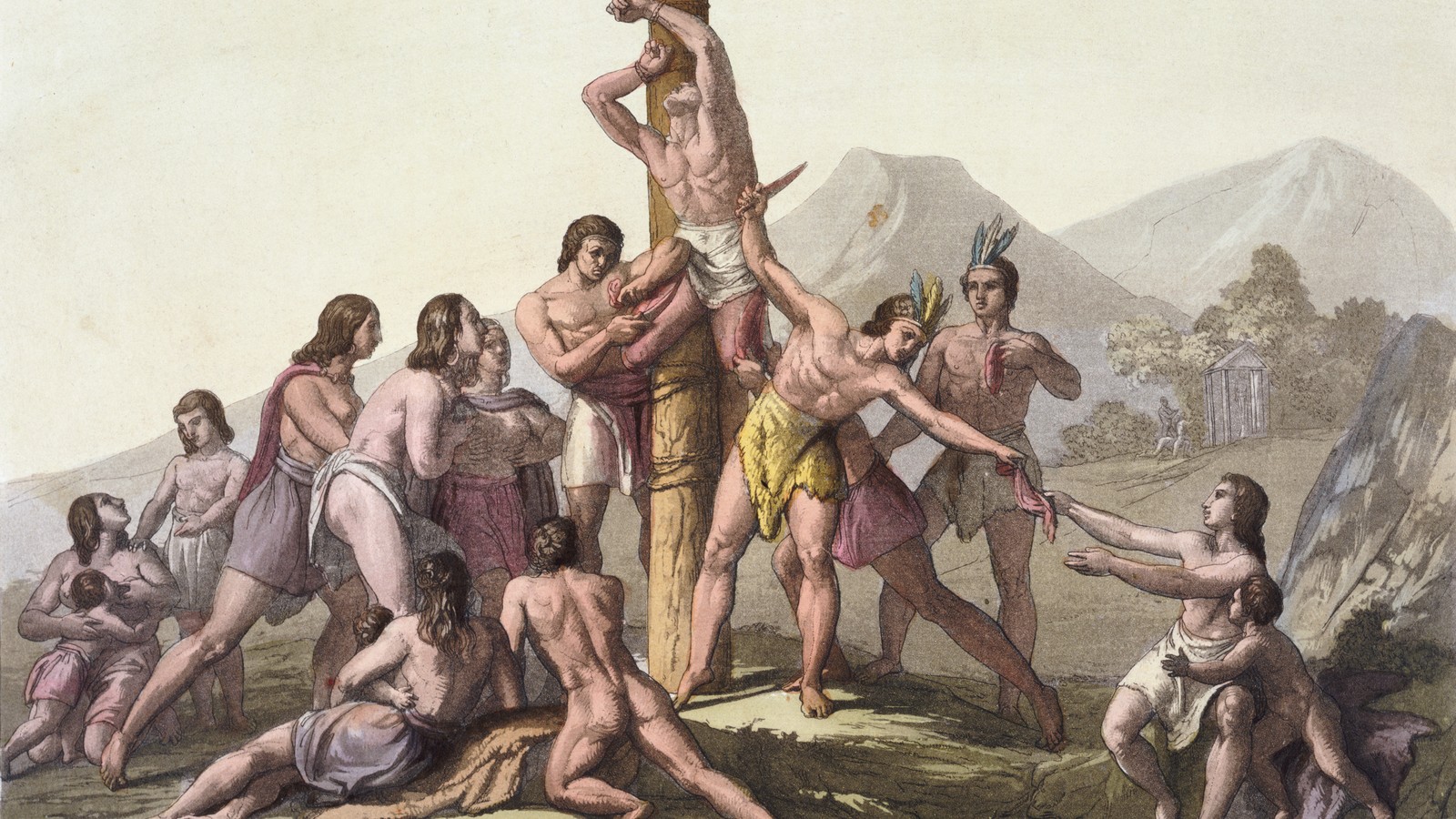 Why did early human societies practice violent human sacrifice?