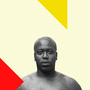 A portrait of Brontez Purnell with colored triangles