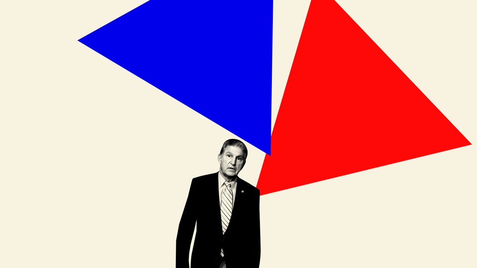 A photo illustration of Joe Manchin