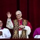 Pope Leo, flanked by two other high-ranking Catholic leaders