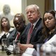 President Trump at a Cabinet Room meeting with family members of Americans killed by undocumented immigrants