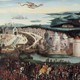 A painting of a meeting in the year 1520 between King Henry VIII of England and King Francois I of France