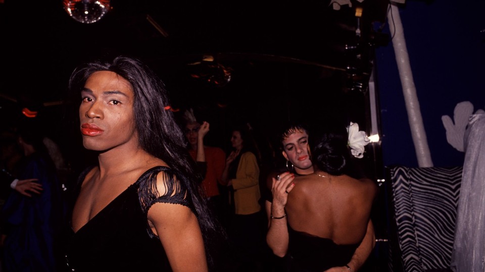 Dancers on the dance floor at the El Morocco nightclub in New York, 1988.