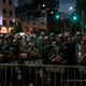NYPD officers protesters from exiting the Manhattan Bridge on June 2, 2020.