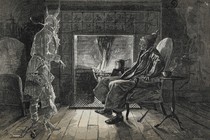 Ebenezer Scrooge visited by the ghost of Jacob Marley