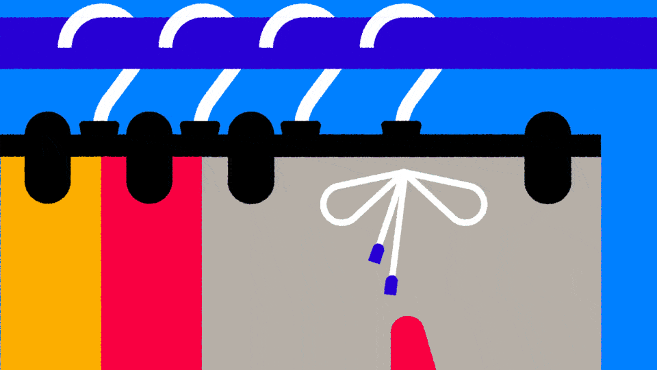 An illustration of sweatpants on a hanger