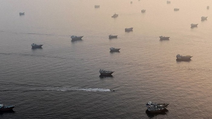 Boats on the Strait of Hormuz