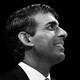 A photo of Rishi Sunak in profile, set against a black background