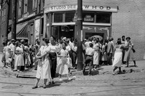 photo outside WHOD radio station, August 1, 1951