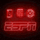 An ESPN logo with slot-machine icons above it