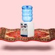 Illustration of a watercooler on a magic carpet