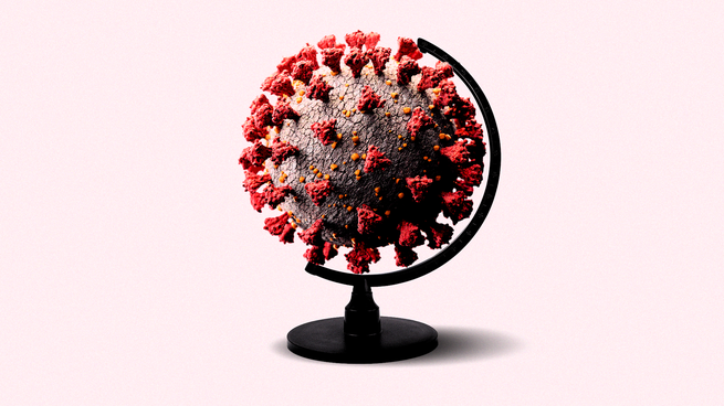 a coronavirus globe