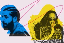 An illustration of Drake and Beyoncé