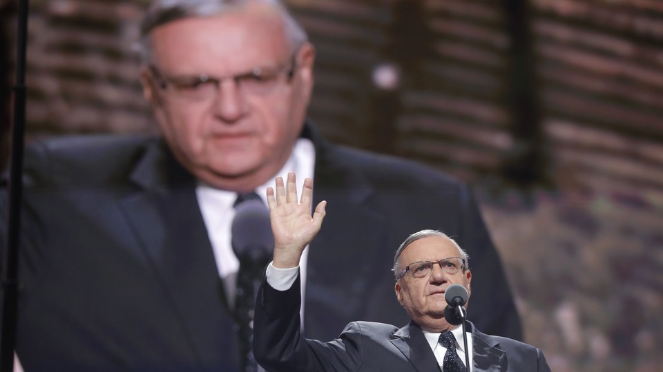 Arizona's Maricopa County Sheriff Joe Arpaio speaks at the Republican National Convention in July.