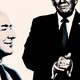 A photo illustration of Jeff Bezos, Donald Trump, and Elon Musk