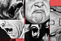 Photo illustration of angry people and animals