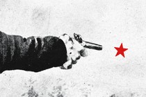 A pistol pointing at a star