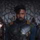 Erik Killmonger (Michael B. Jordan) and W'Kabi (Daniel Kaluuya) in 'Black Panther'