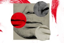 A collage of Haruki Murakami's features